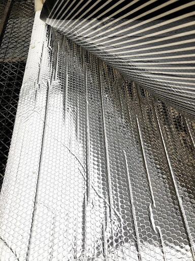 Step 1: Lay out insulation foil and heat mat on top