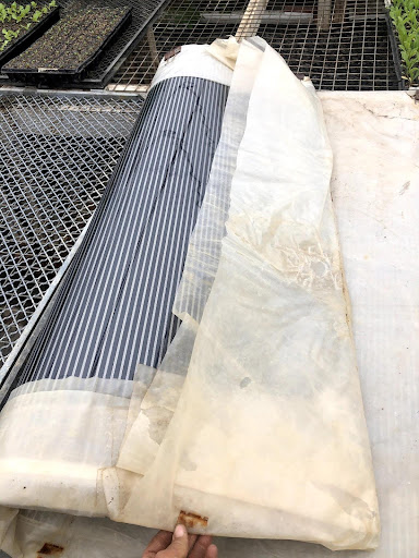 Step 3: Folding around the plastic just a little underneath and all the way across the top. 